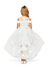 Girls Multi Color Lala & Erina Lace Applique Hi-Low Flower Girl Dress 2-12 - SophiasStyle.com