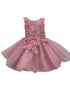 Baby Girls 3D Floral Lace Flower Girl Dress, Sizes 6-24M