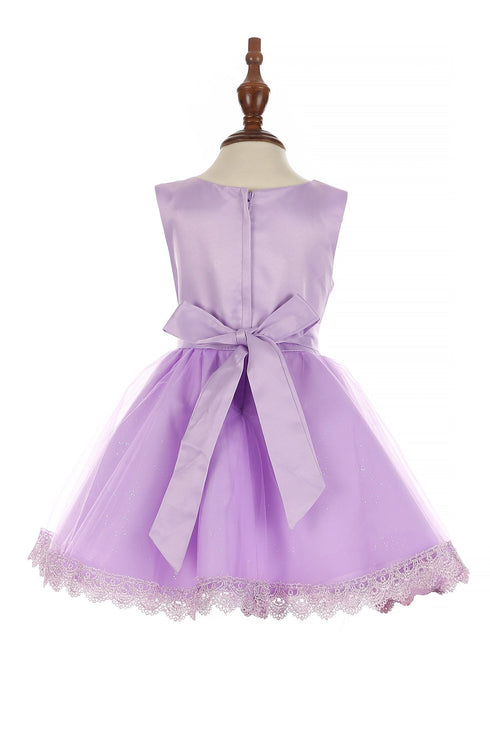 Baby Girls White 3D Floral Lace Hem Flower Girl Dress 6-24M