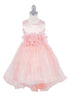 Girls Floral Waist Tapered Embroidered Lace High Low Flower Girl Dress 2-12 - SophiasStyle.com