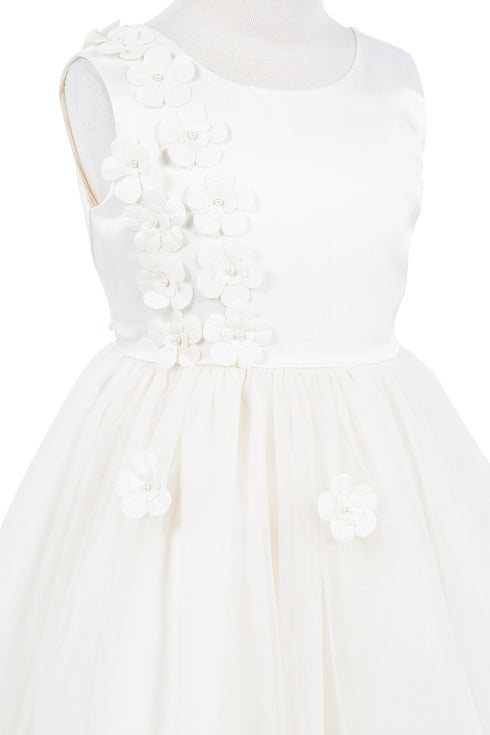 Girls Flower Petals V Back High Low Flower Girl Dress 2-12 - SophiasStyle.com