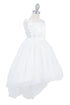 Girls Flower Petals V Back High Low Flower Girl Dress 2-12 - SophiasStyle.com