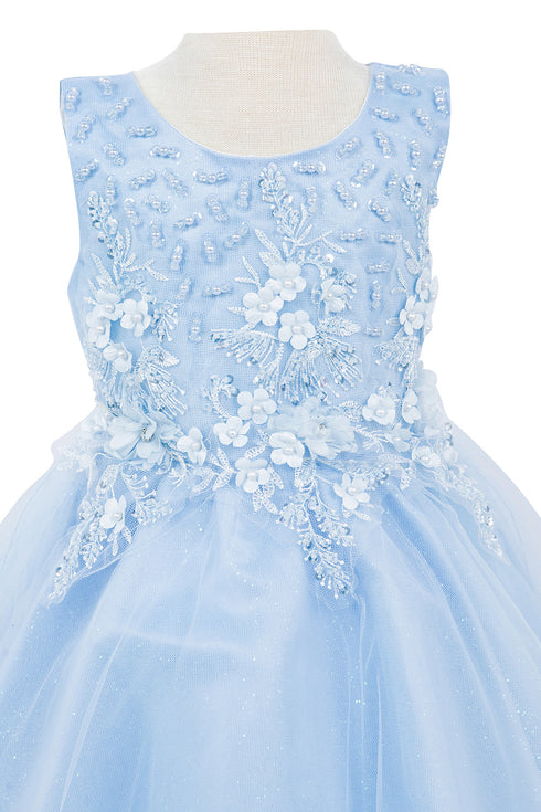 Baby Girls 3D Floral Top Soft Tulle Flower Girl Dress 3-24M - SophiasStyle.com