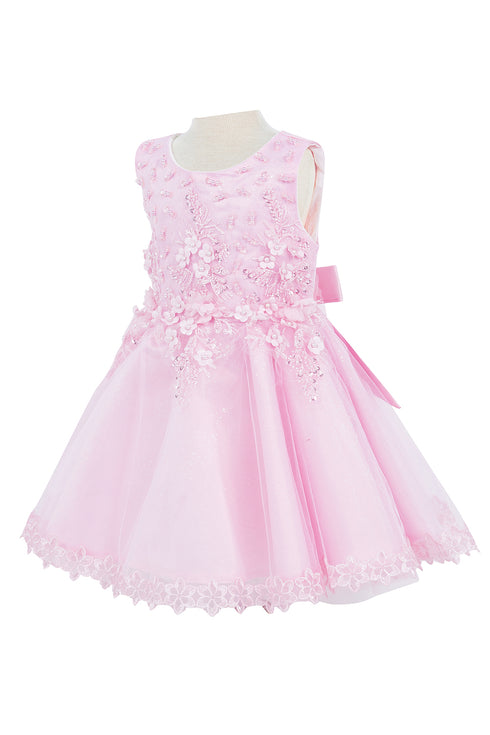 Baby Girls 3D Floral Top Soft Tulle Flower Girl Dress 3-24M - SophiasStyle.com
