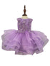 Baby Girls Butterfly Sequin Tulle Layered Skirt Flower Girl Dress 3-24M