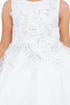 Girls Butterfly Lace Glitter Tulle Flower Girl Dress 2-12