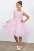 Girls Butterfly Lace Glitter Tulle Flower Girl Dress 2-12