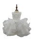 Baby Pearl Sequin Multi Layered Tulle Flower Girl Dress, Sizes 3-24M