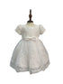 Baby Girls Sleeve Border Embroidery Elegant Tulle Flower Girl Dress 3-24M