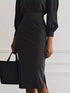 ruched-midi-shirt-dress-with-side-slit-OhSoStyled-Sophia's-Style-2