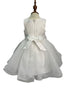 Baby Girls 3D Ribbon Flower Crystal Tulle Flower Girl Dress 3-24M