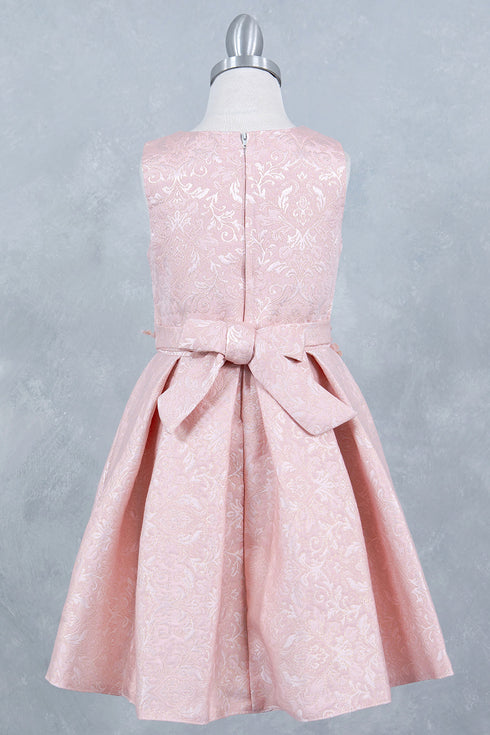 Girls Elegant Floral Jaquard Dress, Sizes 2-12