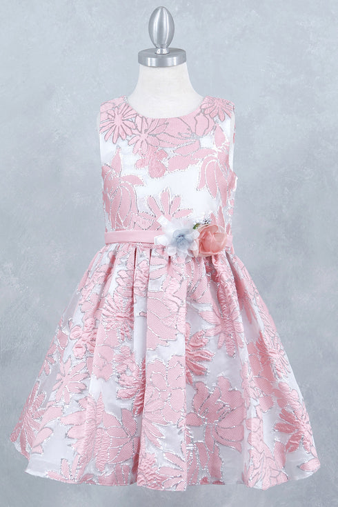 Girls Elegant Floral Embroidery Dress 2-12