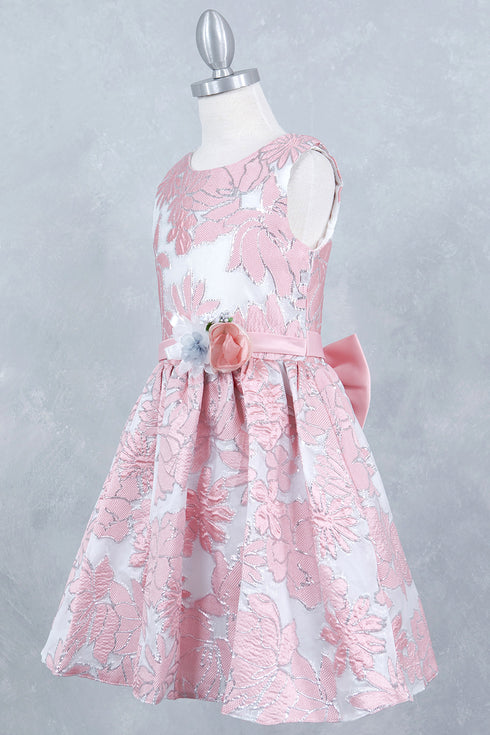 Girls Elegant Floral Embroidery Dress 2-12