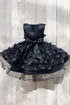 Baby Girls 3D Floral Applique Voluminous Skirt Flower Girl Dress 6-24M