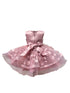 Baby Girls 3D Floral Applique Voluminous Skirt Flower Girl Dress 6-24M