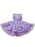 Baby Girls 3D Floral Applique Voluminous Skirt Flower Girl Dress 6-24M