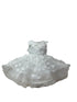 Baby Girls 3D Floral Applique Voluminous Skirt Flower Girl Dress 6-24M