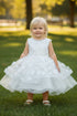 Baby Girls 3D Floral Applique Voluminous Skirt Flower Girl Dress 6-24M