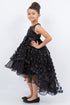 Girls Illusion Princess Top 3D Flower High Low Skirt Flower Girl Dress 2-12