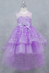 Girls Illusion Princess Top 3D Flower High Low Skirt Flower Girl Dress 2-12