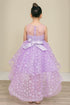Girls Illusion Princess Top 3D Flower High Low Skirt Flower Girl Dress 2-12