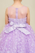 Girls Illusion Princess Top 3D Flower High Low Skirt Flower Girl Dress 2-12