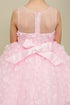 Girls Illusion Princess Top 3D Flower High Low Skirt Flower Girl Dress 2-12