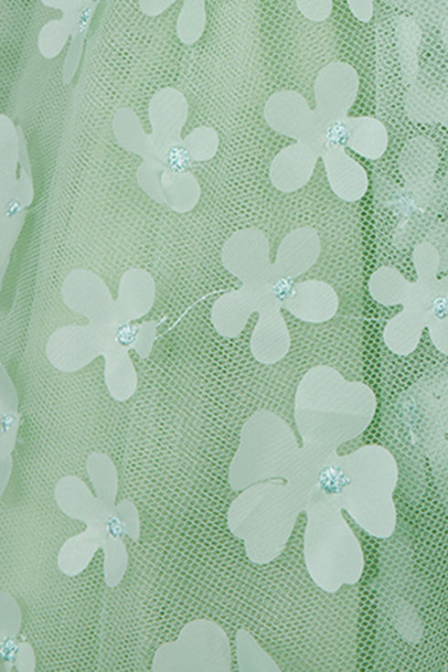 Girls Butterfly Lace Glitter Tulle Flower Girl Dress 2-12