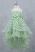 Girls Illusion Princess Top 3D Flower High Low Skirt Flower Girl Dress 2-12