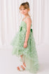 Girls Illusion Princess Top 3D Flower High Low Skirt Flower Girl Dress 2-12