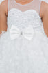 Girls Illusion Princess Top 3D Flower High Low Skirt Flower Girl Dress 2-12