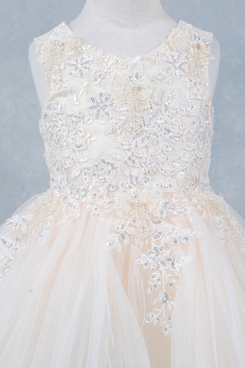 Girls Stunning Tulle and Lace Party Dress, Sizes 2-12
