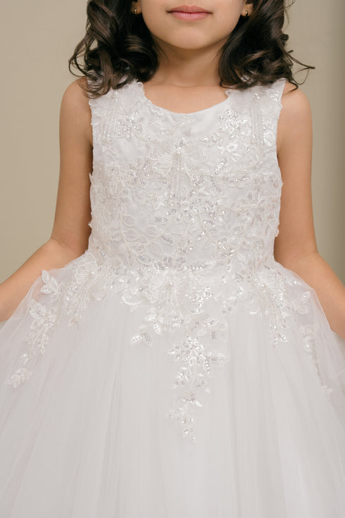Girls Stunning Tulle and Lace Party Dress, Sizes 2-12