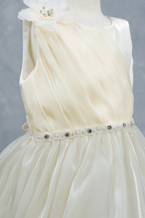 Elegant Baby Girls Satin Party Dress 3-24M