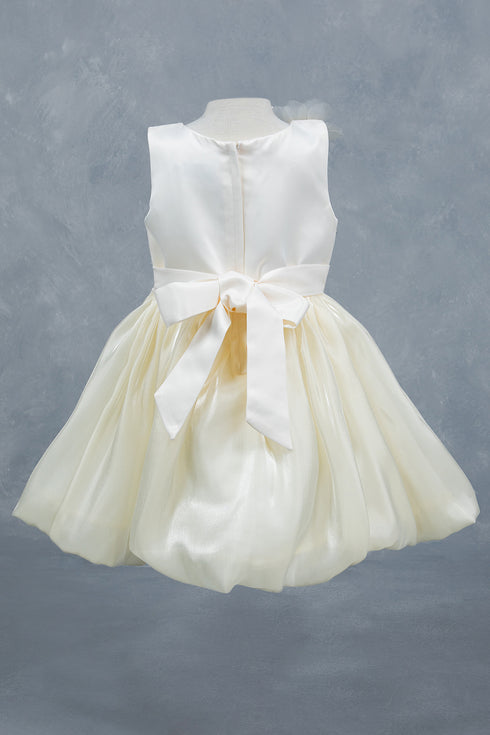 Elegant Baby Girls Satin Party Dress 3-24M
