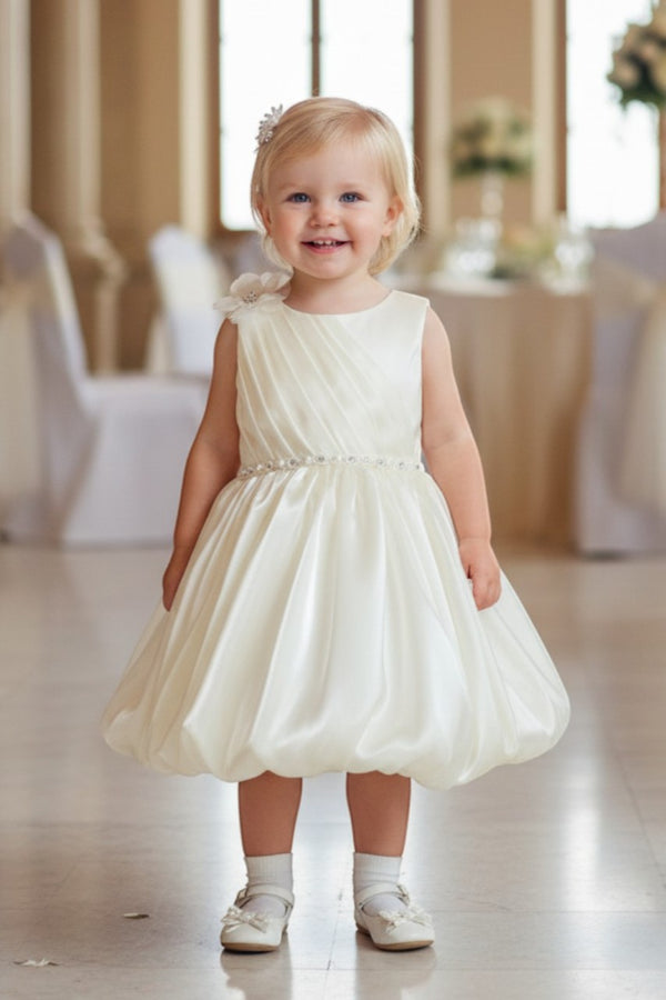 Elegant Baby Girls Satin Party Dress 3-24M