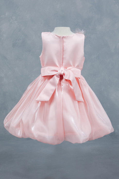 Elegant Baby Girls Satin Party Dress 3-24M