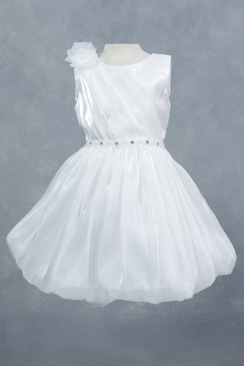 Elegant Baby Girls Satin Party Dress 3-24M