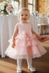 Elegant Baby Girls Ruffled Party Dress 3-24M