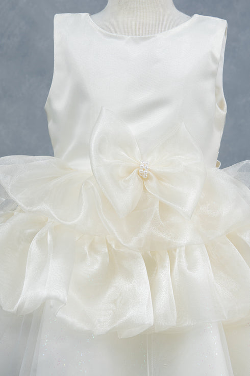 Elegant Baby Girls Ruffled Party Dress 3-24M