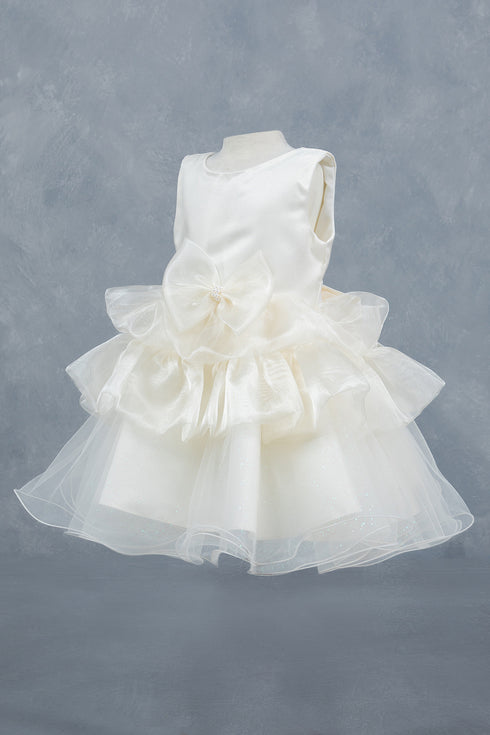 Elegant Baby Girls Ruffled Party Dress 3-24M