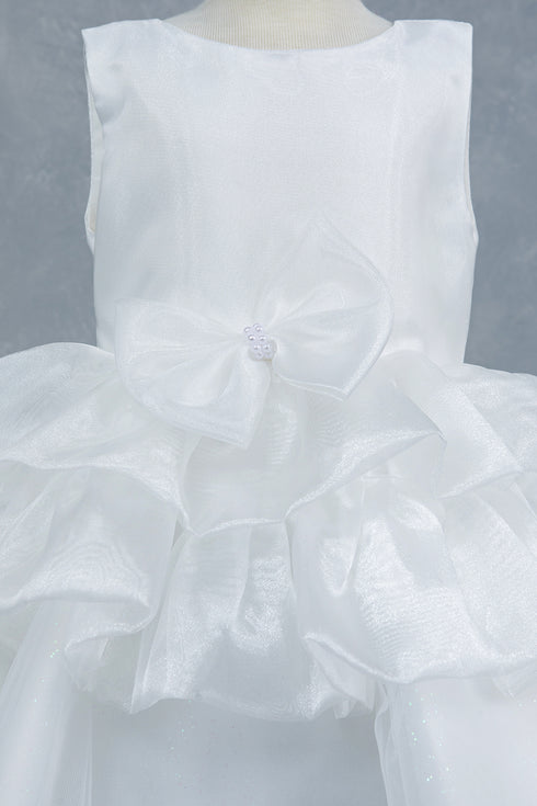 Elegant Baby Girls Ruffled Party Dress 3-24M