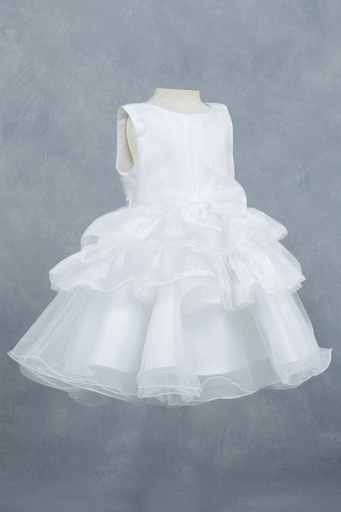 Elegant Baby Girls Ruffled Party Dress 3-24M