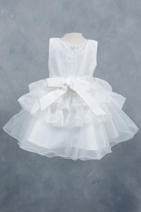 Elegant Baby Girls Ruffled Party Dress 3-24M