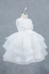 Girls Rhinestone Accent Floral Applique Special Occasion Dress 2-12