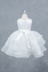 Girls Rhinestone Accent Floral Applique Special Occasion Dress 2-12
