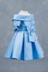 Baby Girls Off Shoulder Collar Bow Flower Girl Dress 6-24M