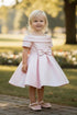 Baby Girls Off Shoulder Collar Bow Flower Girl Dress 6-24M