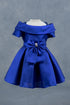 Baby Girls Off Shoulder Collar Bow Flower Girl Dress 6-24M